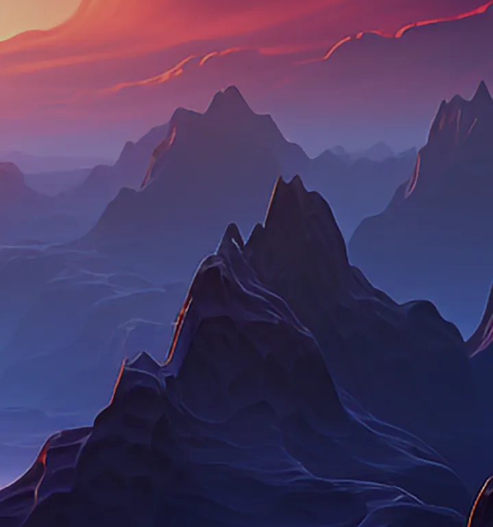 Computer generated mountain range
